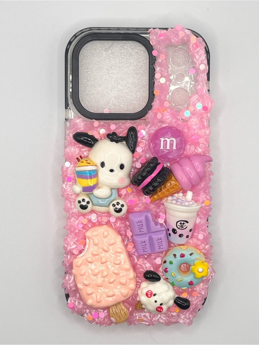 Hand Crafted Pink Kawaii Pochacco Dessert Phone Case